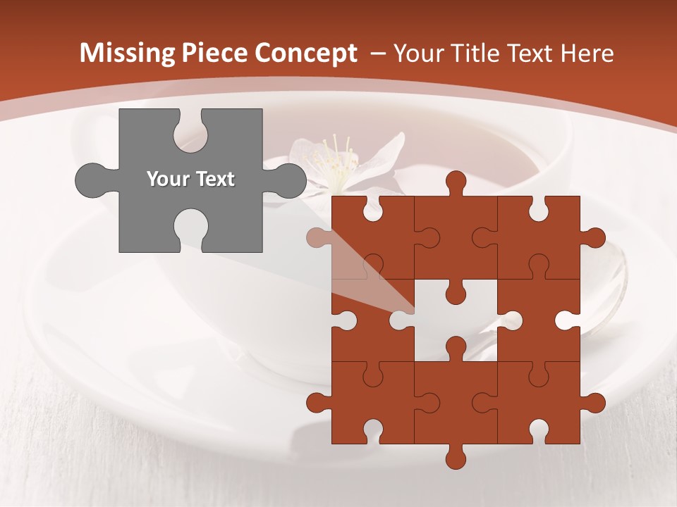 A Cup Of Tea On A Saucer With A Spoon PowerPoint Template