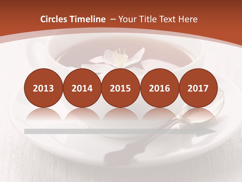 A Cup Of Tea On A Saucer With A Spoon PowerPoint Template