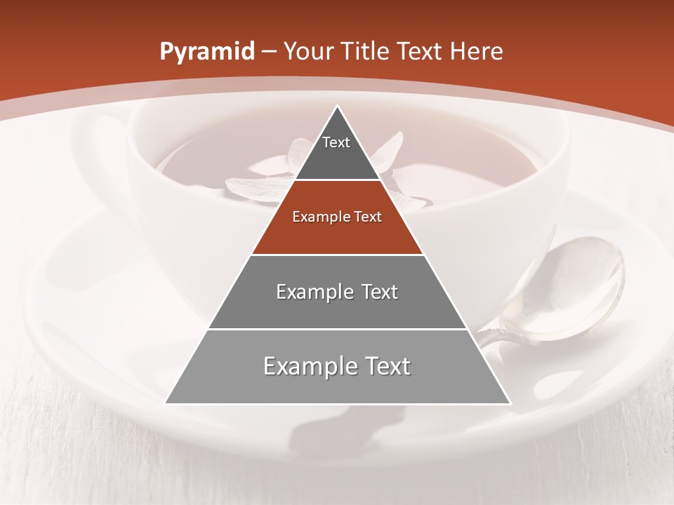 A Cup Of Tea On A Saucer With A Spoon PowerPoint Template