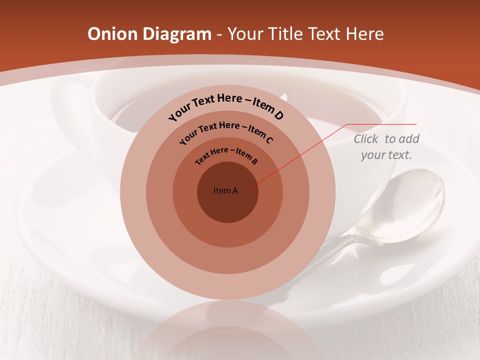 A Cup Of Tea On A Saucer With A Spoon PowerPoint Template