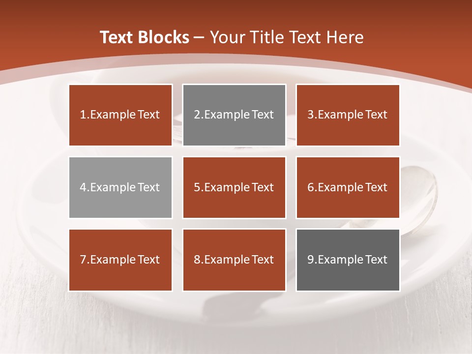 A Cup Of Tea On A Saucer With A Spoon PowerPoint Template
