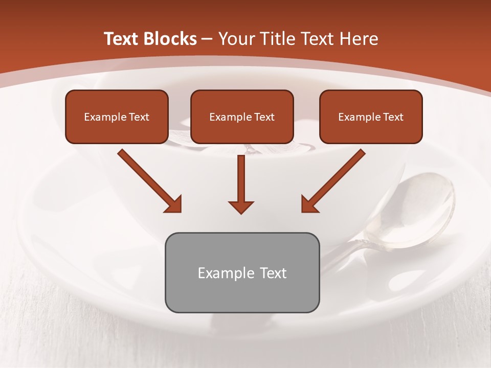A Cup Of Tea On A Saucer With A Spoon PowerPoint Template