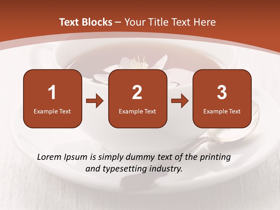 A Cup Of Tea On A Saucer With A Spoon PowerPoint Template