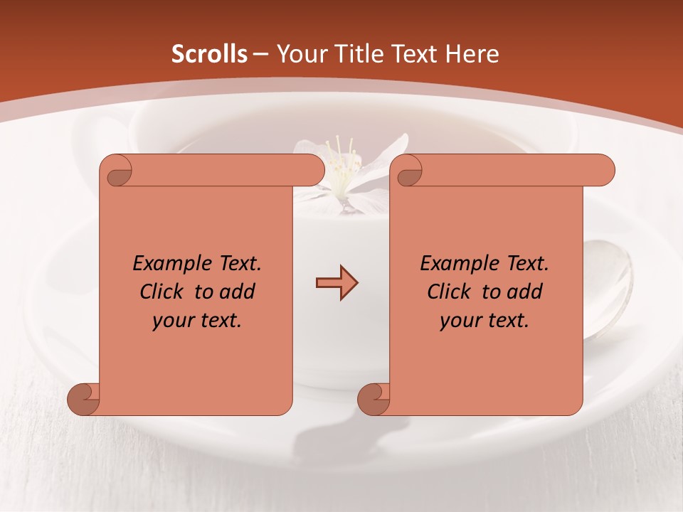 A Cup Of Tea On A Saucer With A Spoon PowerPoint Template