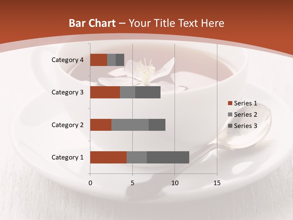 A Cup Of Tea On A Saucer With A Spoon PowerPoint Template
