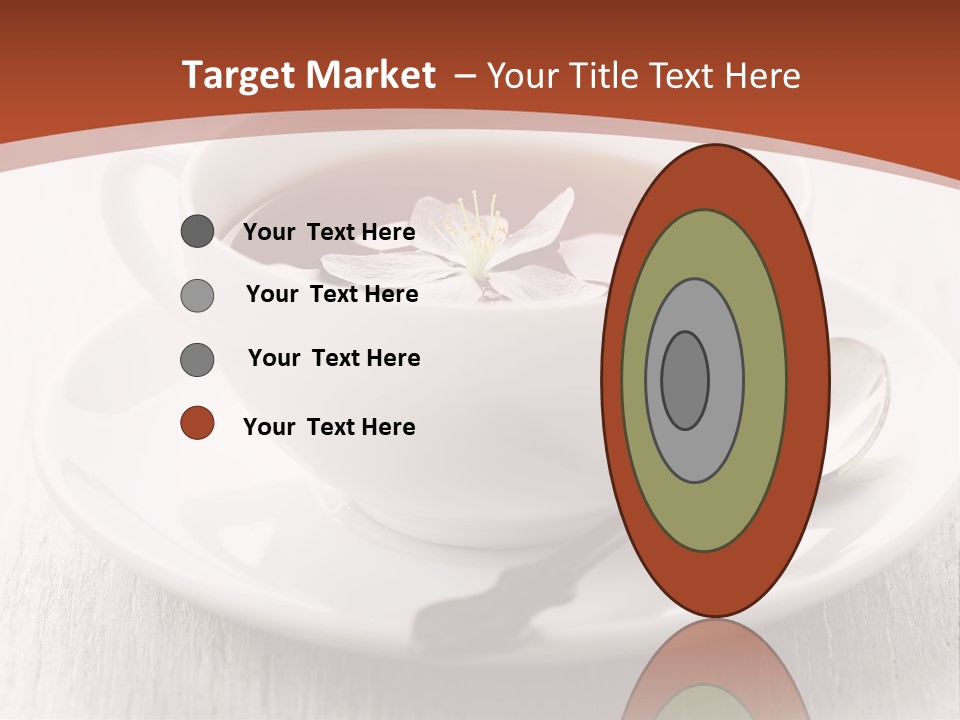 A Cup Of Tea On A Saucer With A Spoon PowerPoint Template