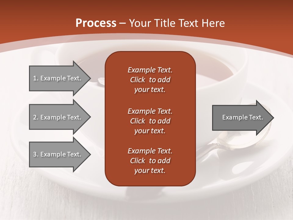A Cup Of Tea On A Saucer With A Spoon PowerPoint Template
