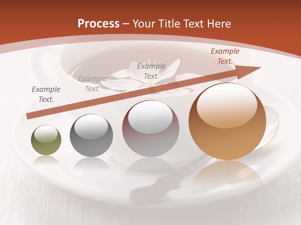 A Cup Of Tea On A Saucer With A Spoon PowerPoint Template