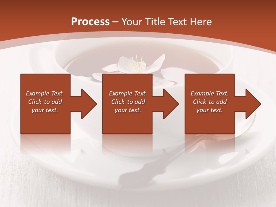 A Cup Of Tea On A Saucer With A Spoon PowerPoint Template