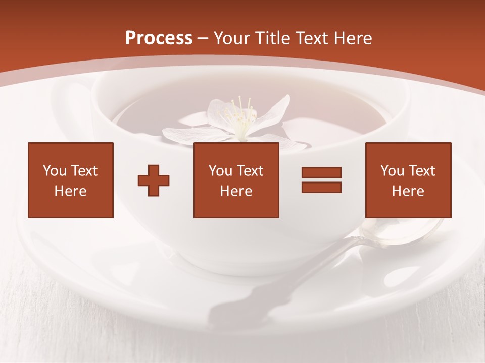 A Cup Of Tea On A Saucer With A Spoon PowerPoint Template