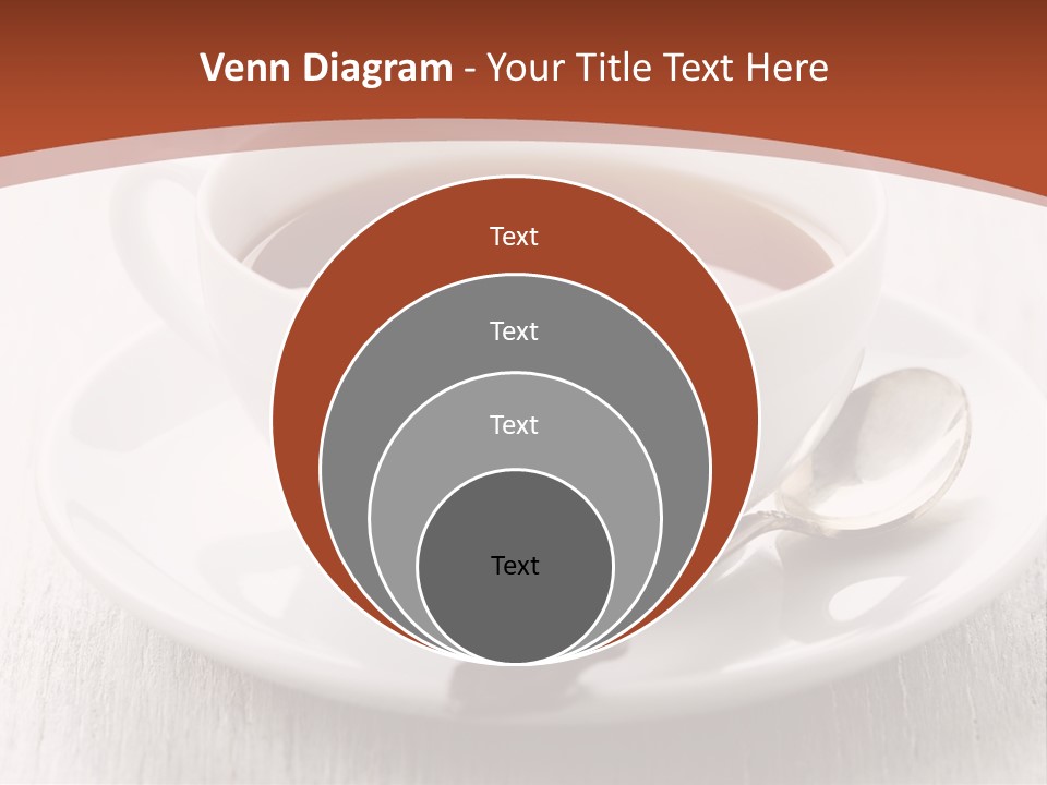 A Cup Of Tea On A Saucer With A Spoon PowerPoint Template