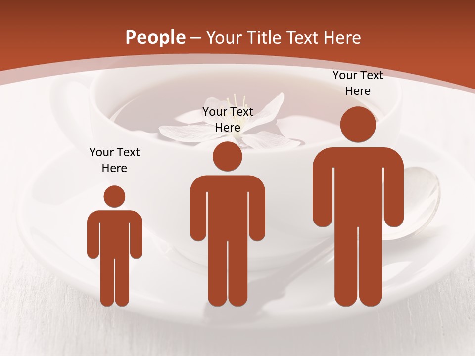 A Cup Of Tea On A Saucer With A Spoon PowerPoint Template