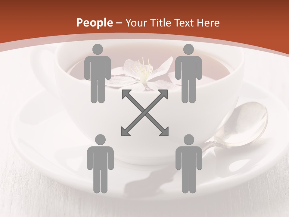 A Cup Of Tea On A Saucer With A Spoon PowerPoint Template