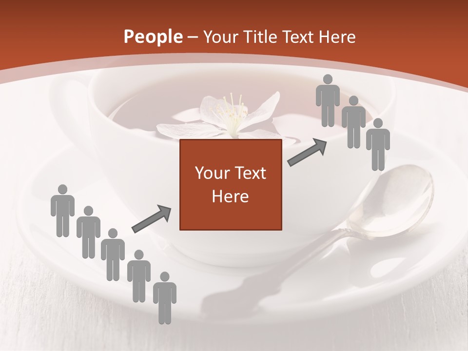 A Cup Of Tea On A Saucer With A Spoon PowerPoint Template