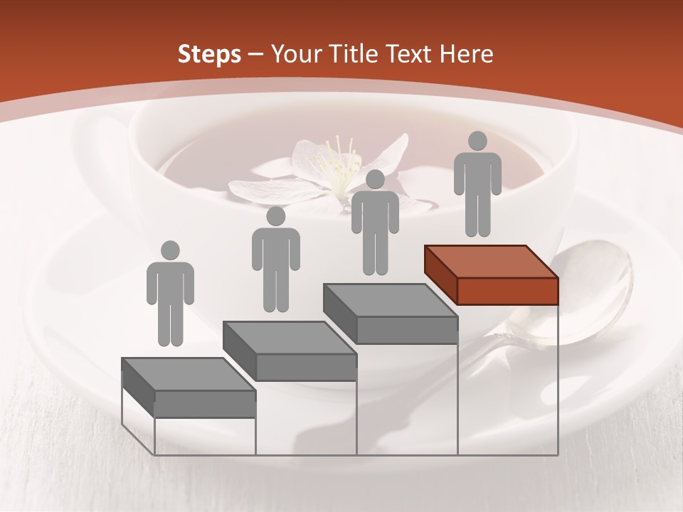A Cup Of Tea On A Saucer With A Spoon PowerPoint Template