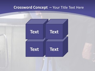 A Man Standing Next To A Machine In A Factory PowerPoint Template