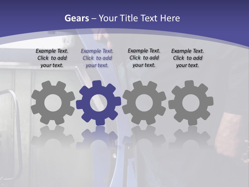 A Man Standing Next To A Machine In A Factory PowerPoint Template