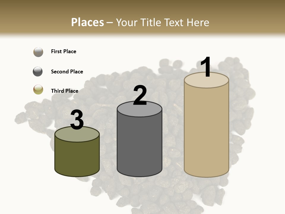 A Pile Of Dog Food On A White Background PowerPoint Template