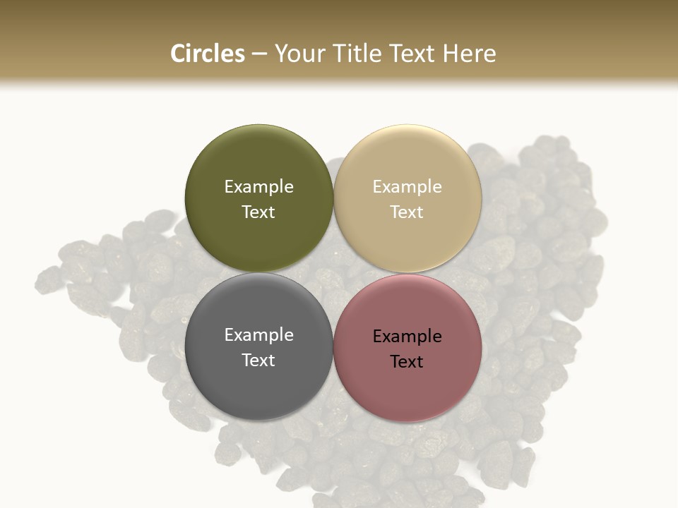 A Pile Of Dog Food On A White Background PowerPoint Template