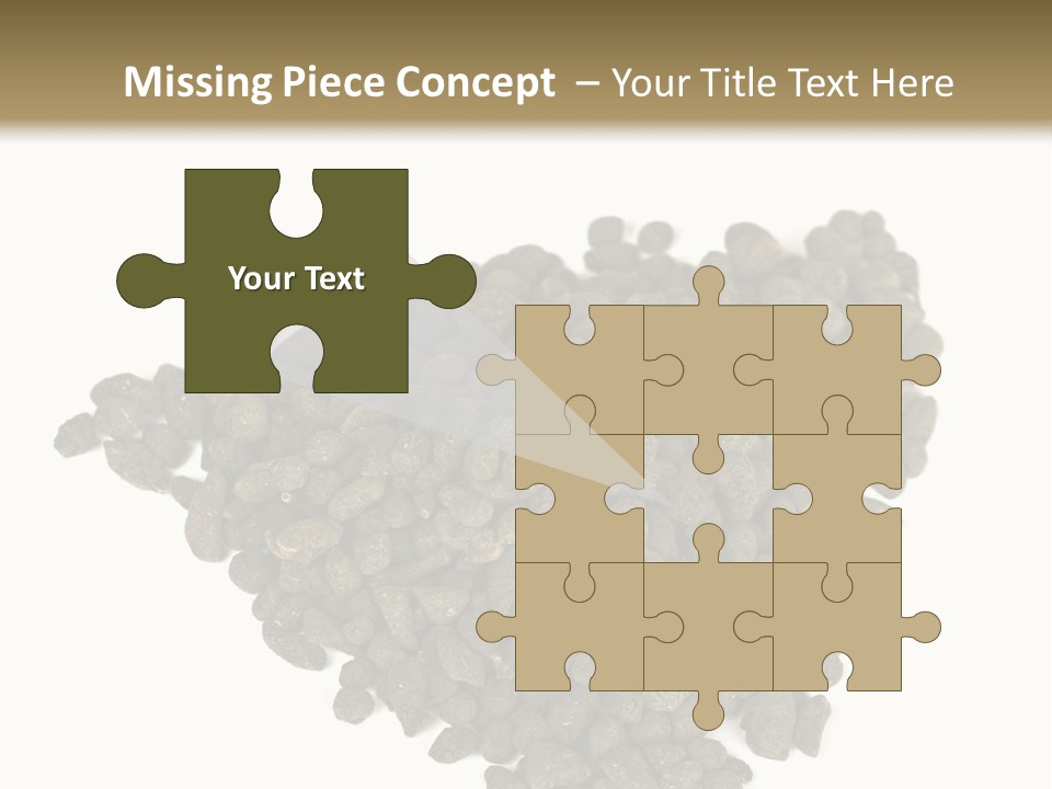 A Pile Of Dog Food On A White Background PowerPoint Template