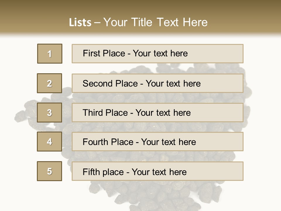 A Pile Of Dog Food On A White Background PowerPoint Template