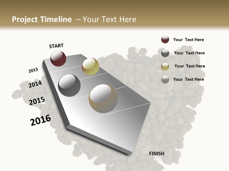 A Pile Of Dog Food On A White Background PowerPoint Template