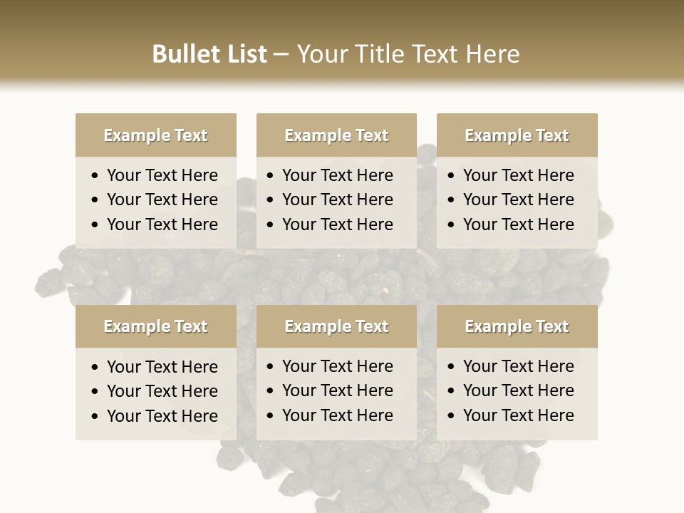 A Pile Of Dog Food On A White Background PowerPoint Template