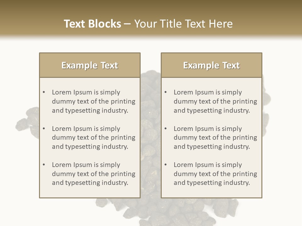 A Pile Of Dog Food On A White Background PowerPoint Template