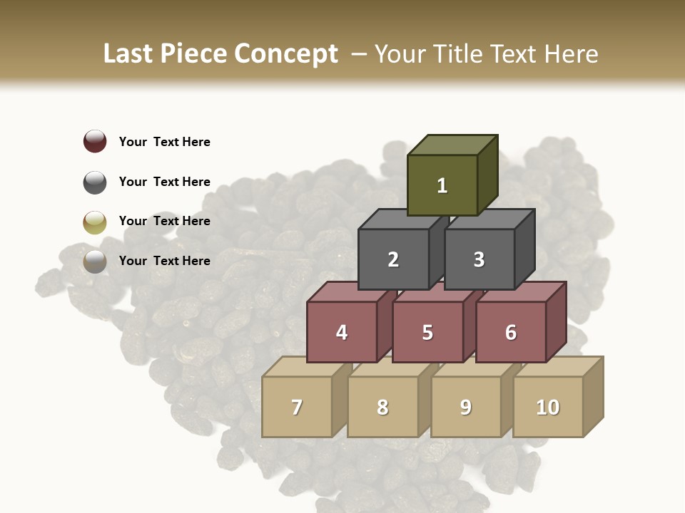 A Pile Of Dog Food On A White Background PowerPoint Template