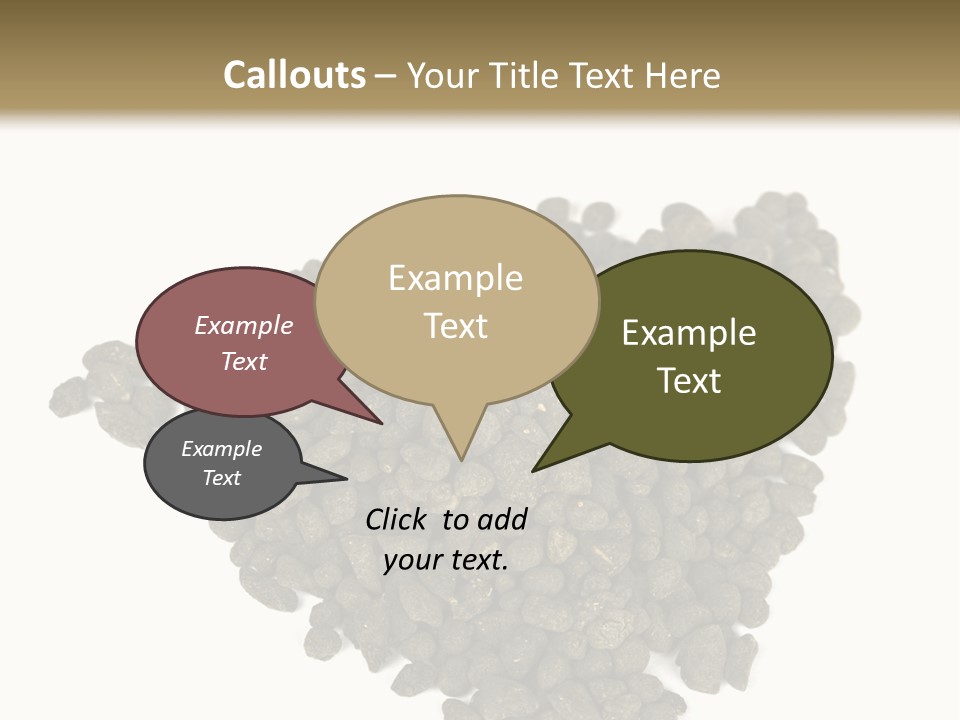 A Pile Of Dog Food On A White Background PowerPoint Template