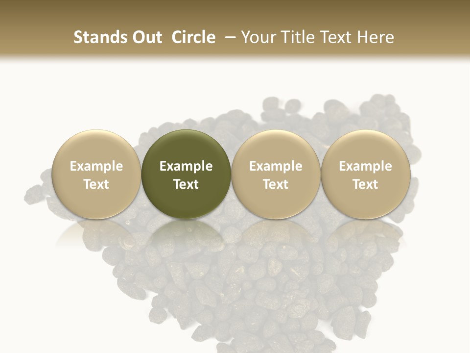 A Pile Of Dog Food On A White Background PowerPoint Template