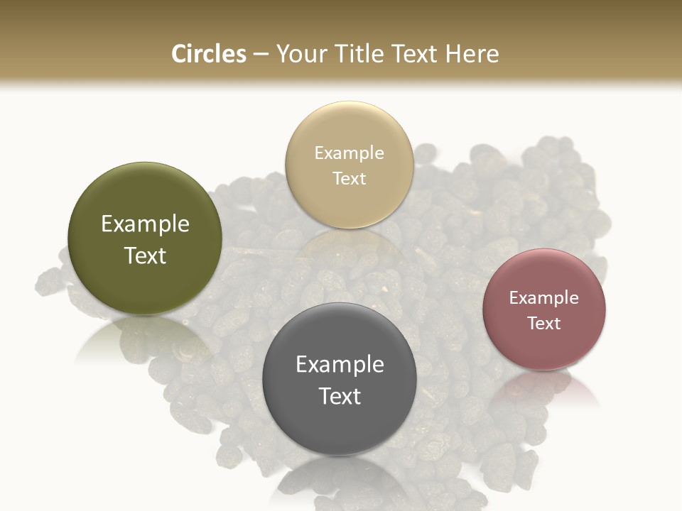 A Pile Of Dog Food On A White Background PowerPoint Template