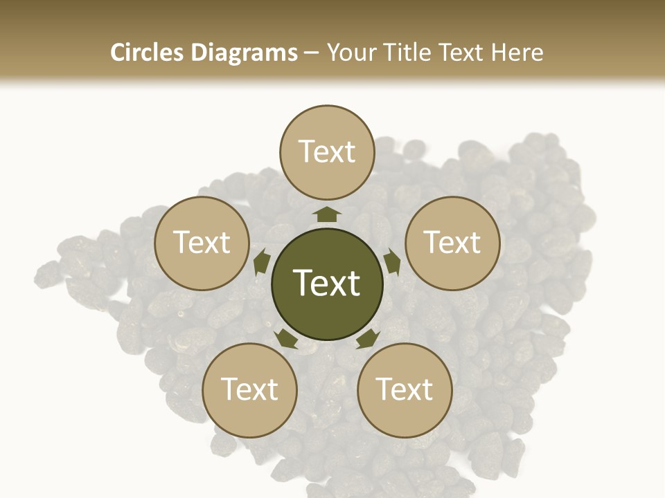 A Pile Of Dog Food On A White Background PowerPoint Template