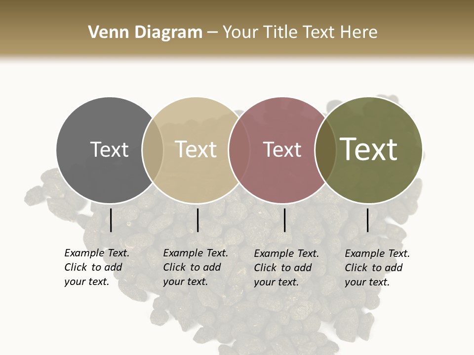 A Pile Of Dog Food On A White Background PowerPoint Template