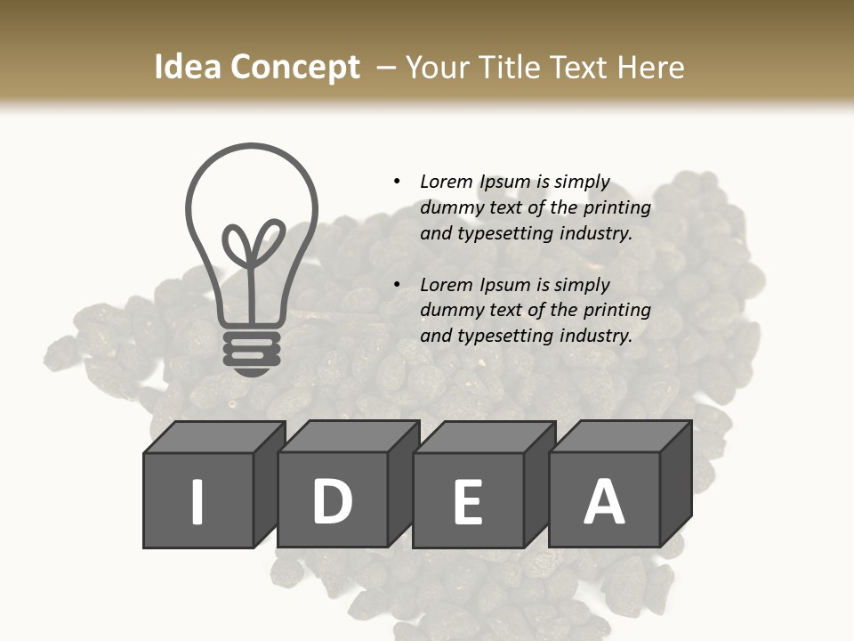 A Pile Of Dog Food On A White Background PowerPoint Template