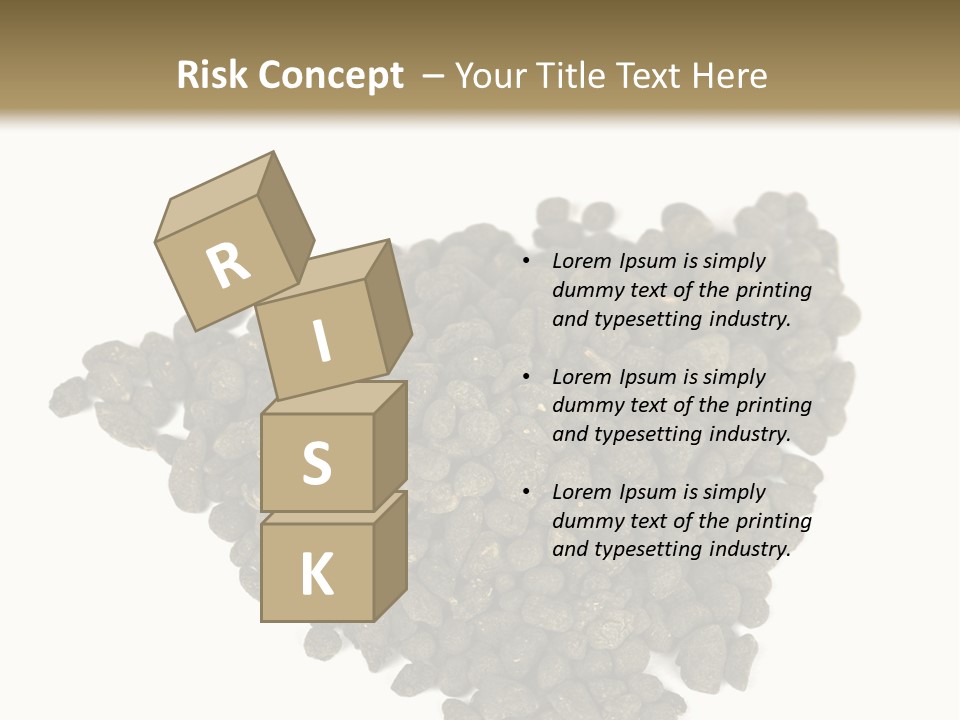 A Pile Of Dog Food On A White Background PowerPoint Template