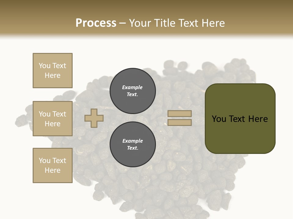 A Pile Of Dog Food On A White Background PowerPoint Template