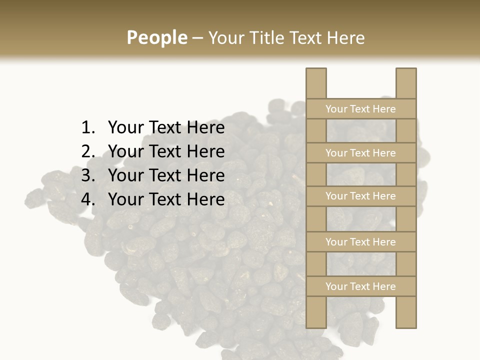 A Pile Of Dog Food On A White Background PowerPoint Template