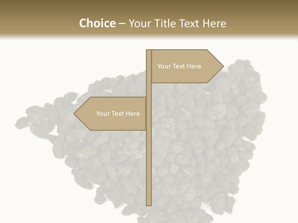 A Pile Of Dog Food On A White Background PowerPoint Template