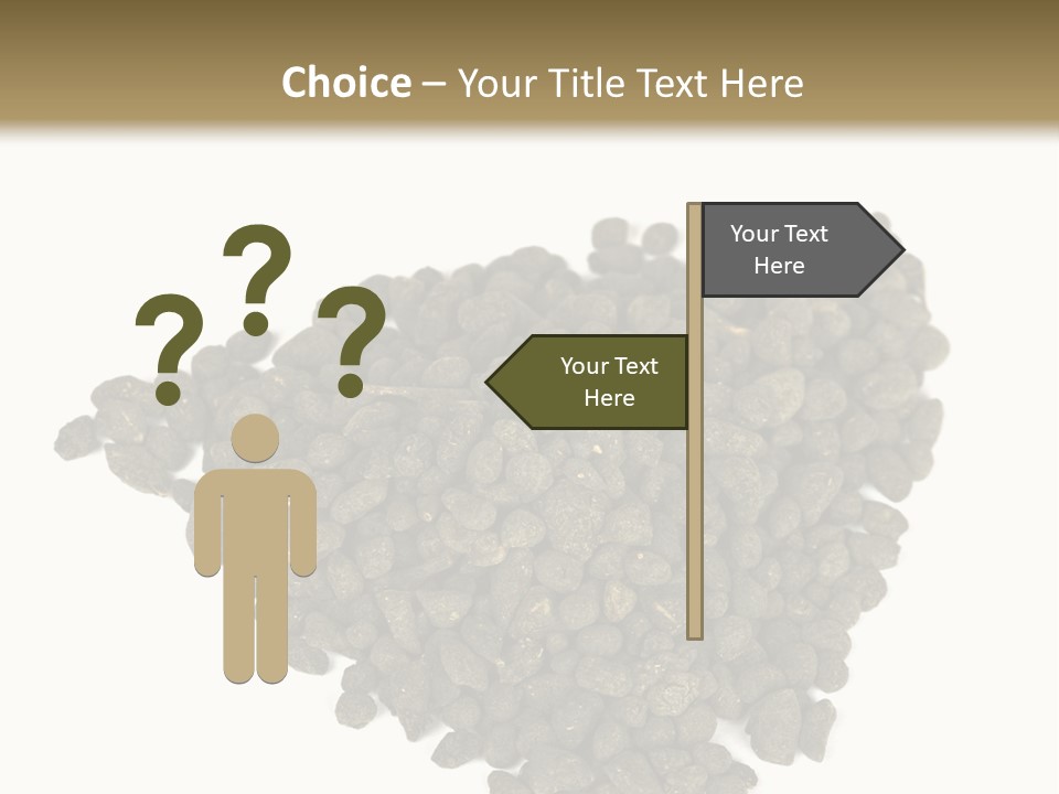 A Pile Of Dog Food On A White Background PowerPoint Template