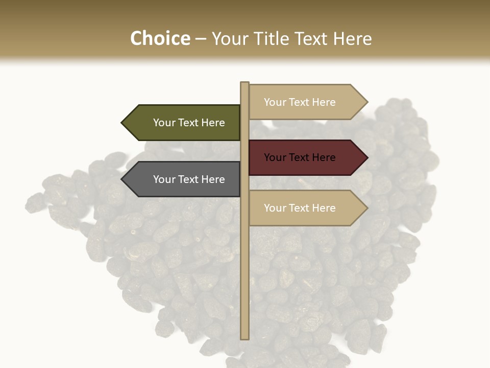 A Pile Of Dog Food On A White Background PowerPoint Template