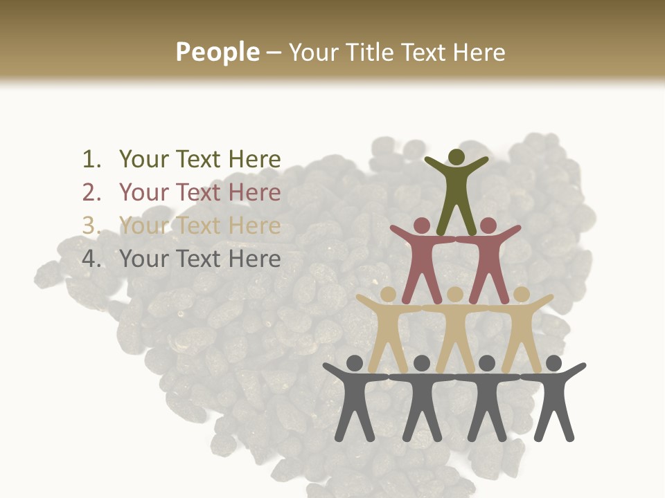 A Pile Of Dog Food On A White Background PowerPoint Template