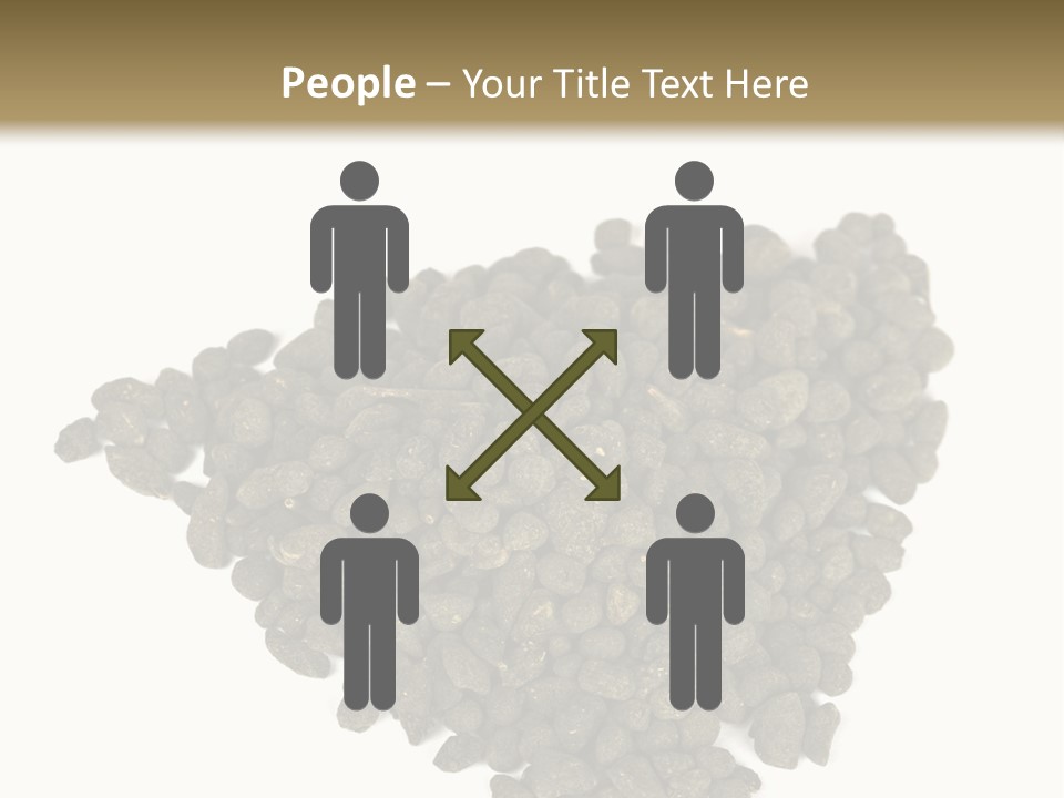 A Pile Of Dog Food On A White Background PowerPoint Template