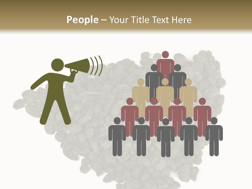 A Pile Of Dog Food On A White Background PowerPoint Template