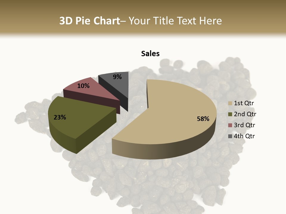 A Pile Of Dog Food On A White Background PowerPoint Template