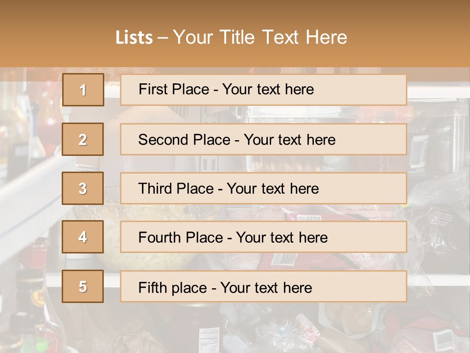 Open Ingredients Cheese PowerPoint Template