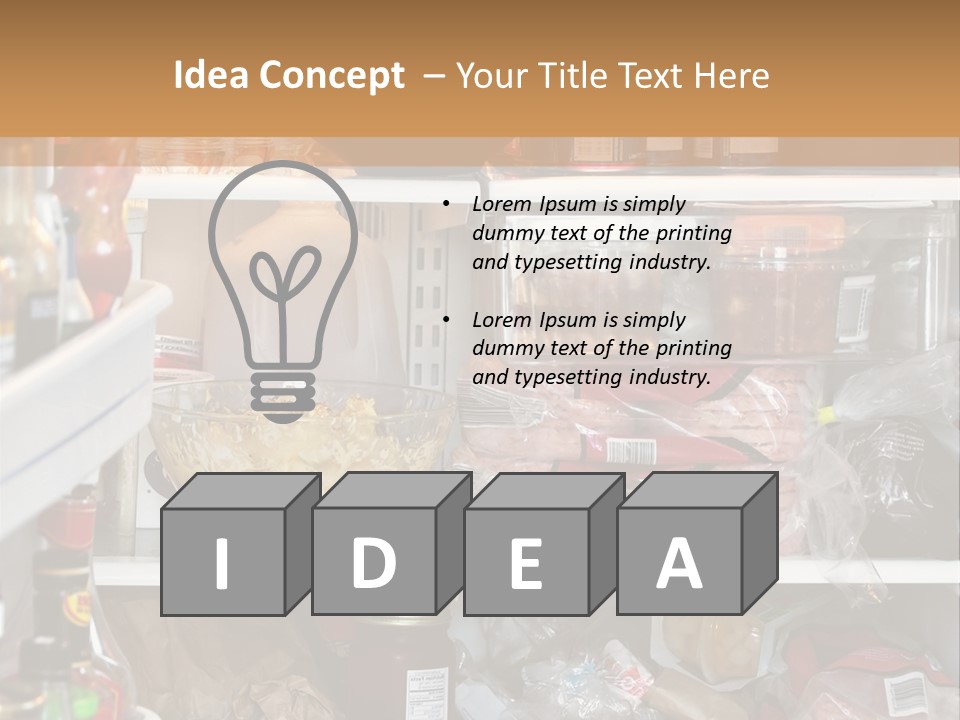 Open Ingredients Cheese PowerPoint Template