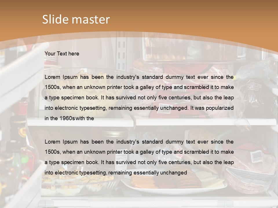 Party Products Refrigerator PowerPoint Template