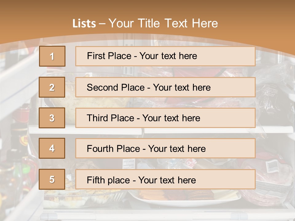 Party Products Refrigerator PowerPoint Template