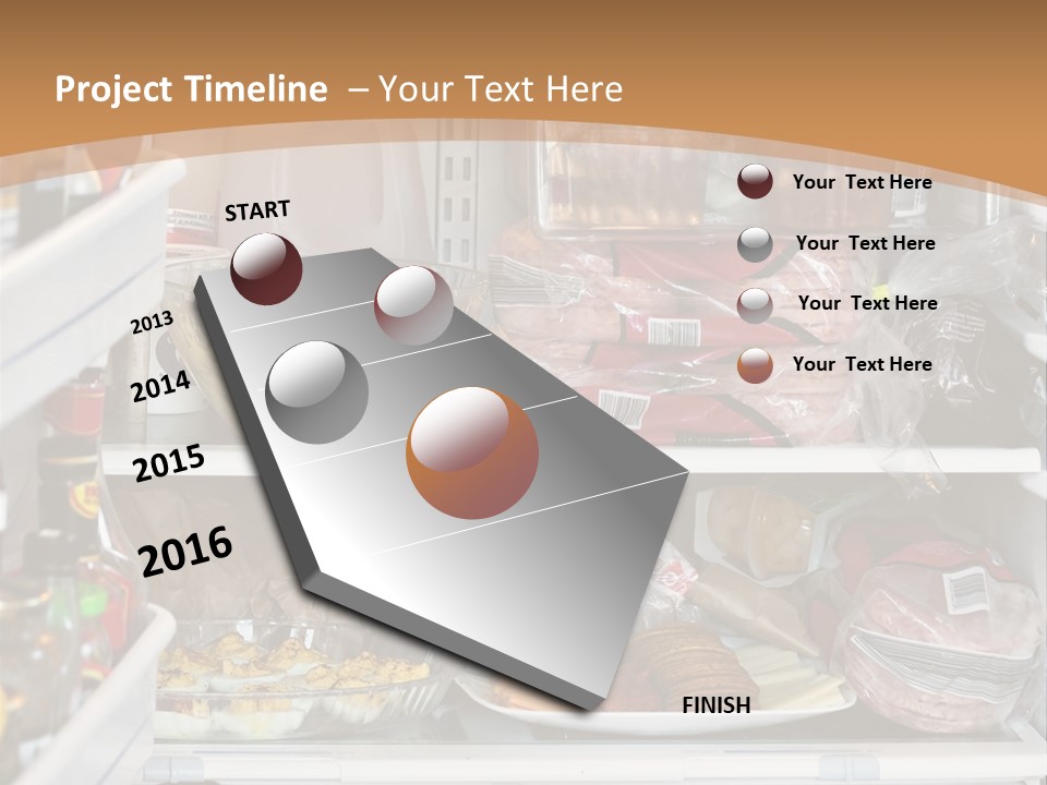 Party Products Refrigerator PowerPoint Template